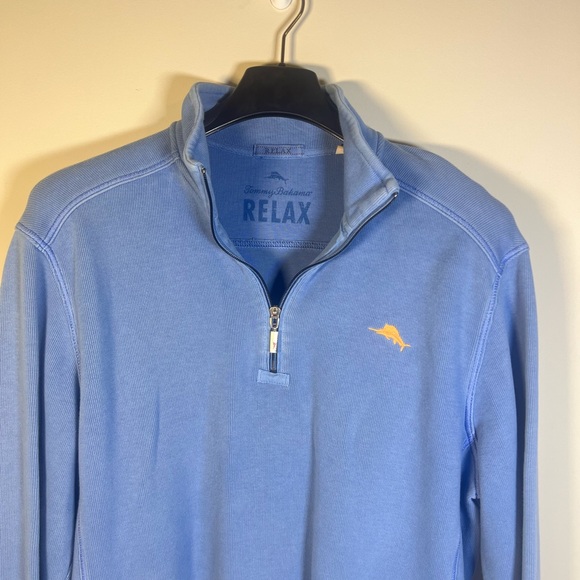 Tommy Bahama Tobago Bay Half-zip Sweatshirt In Blue Yonder Men’s Size Large - Picture 3 of 8